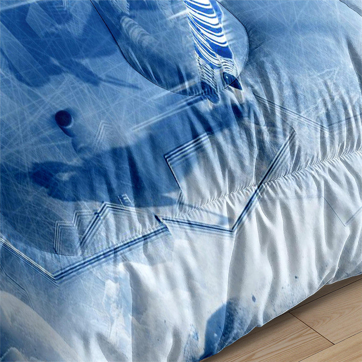 Toronto Hockey Maple Leafs Comforter Pillowcases 3PC Sets Blanket All Season Reversible Quilted Duvet