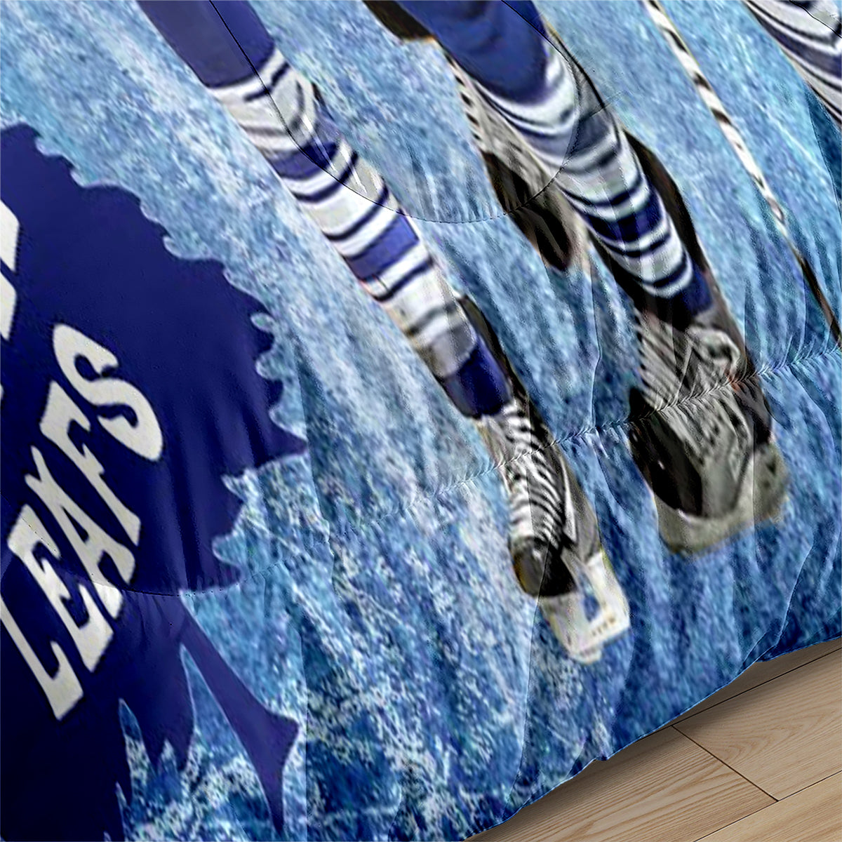 Toronto Hockey Maple Leafs Comforter Pillowcases 3PC Sets Blanket All Season Reversible Quilted Duvet