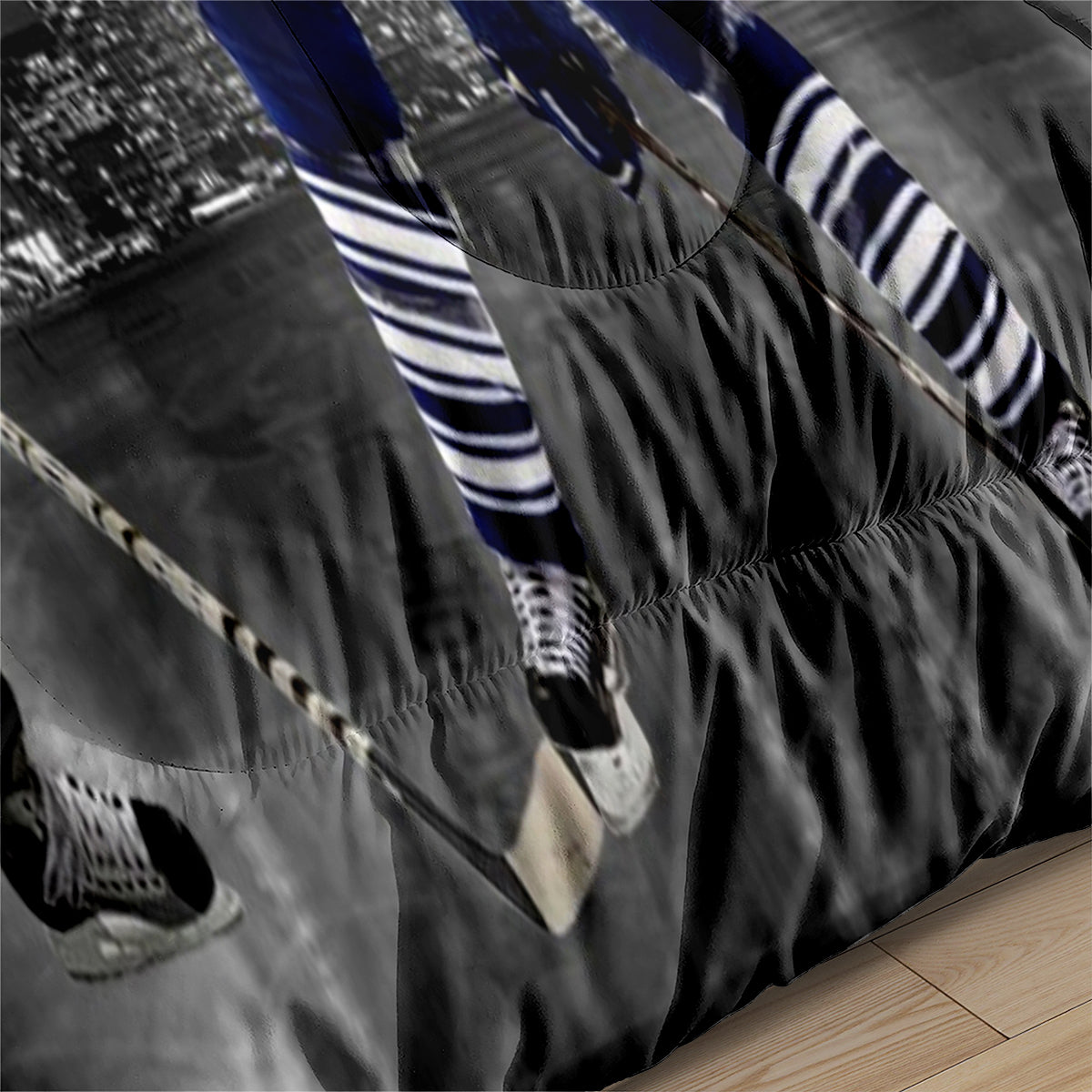 Toronto Hockey Maple Leafs Comforter Pillowcases 3PC Sets Blanket All Season Reversible Quilted Duvet