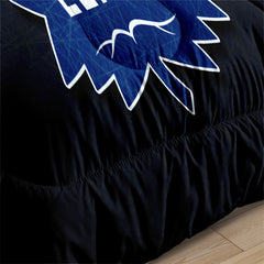 Toronto Hockey Maple Leafs Comforter Pillowcases 3PC Sets Blanket All Season Reversible Quilted Duvet