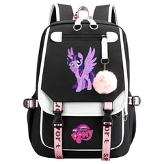 My Little Pony Twilight Sparkle Waterproof Backpack School Notebook Travel Bag USB Charging