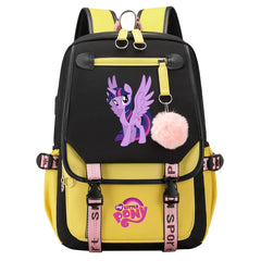 My Little Pony Twilight Sparkle Waterproof Backpack School Notebook Travel Bag USB Charging