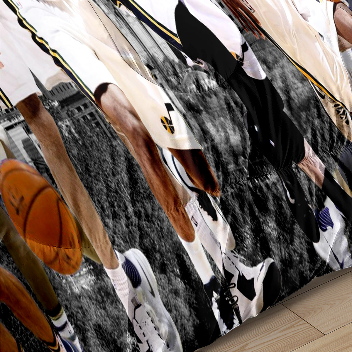 Utah Basketball Jazz Comforter Pillowcases 3PC Sets All Season Reversible Quilted Duvet