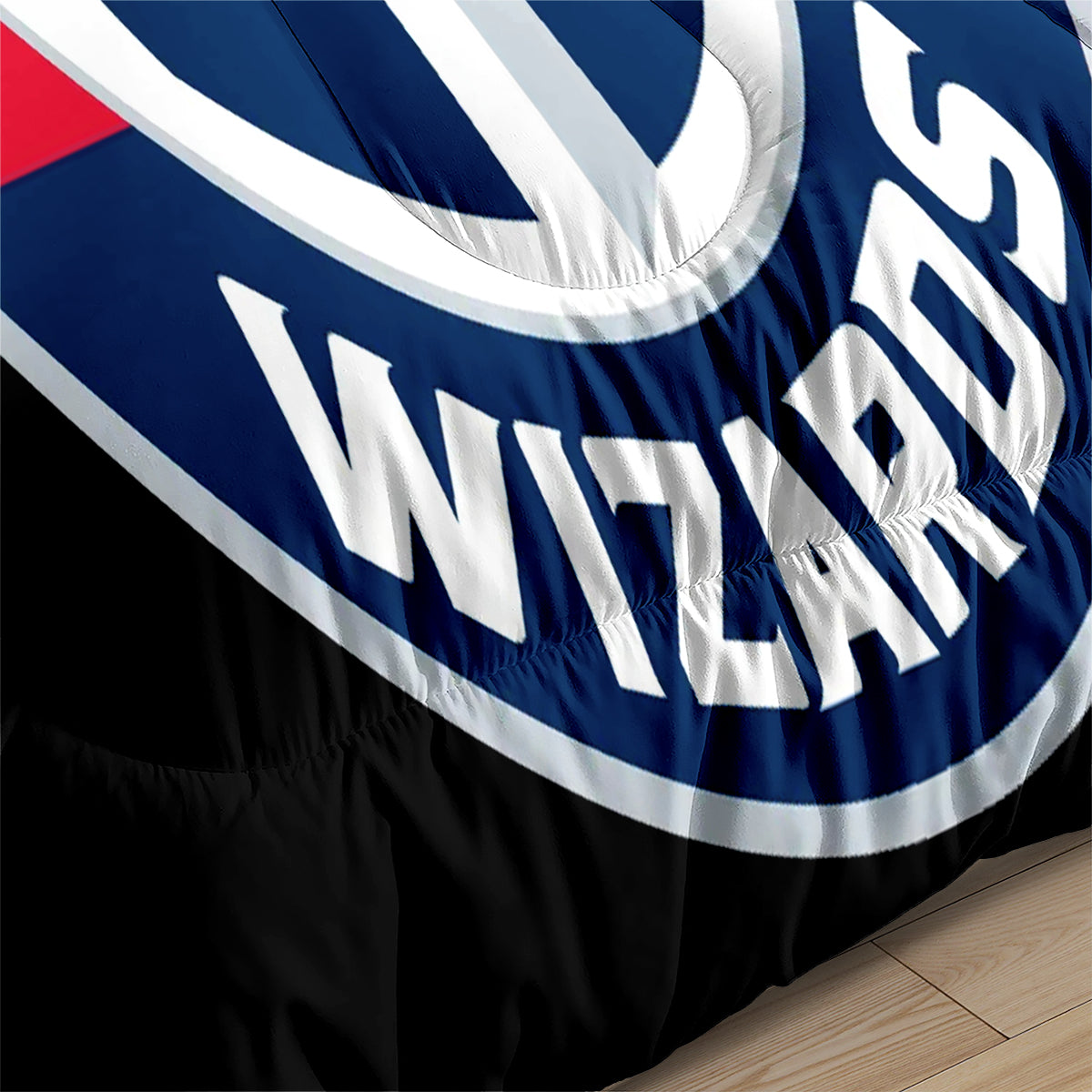 Washington Basketball Wizards Comforter Pillowcases 3PC Sets Blanket All Season Reversible Quilted Duvet