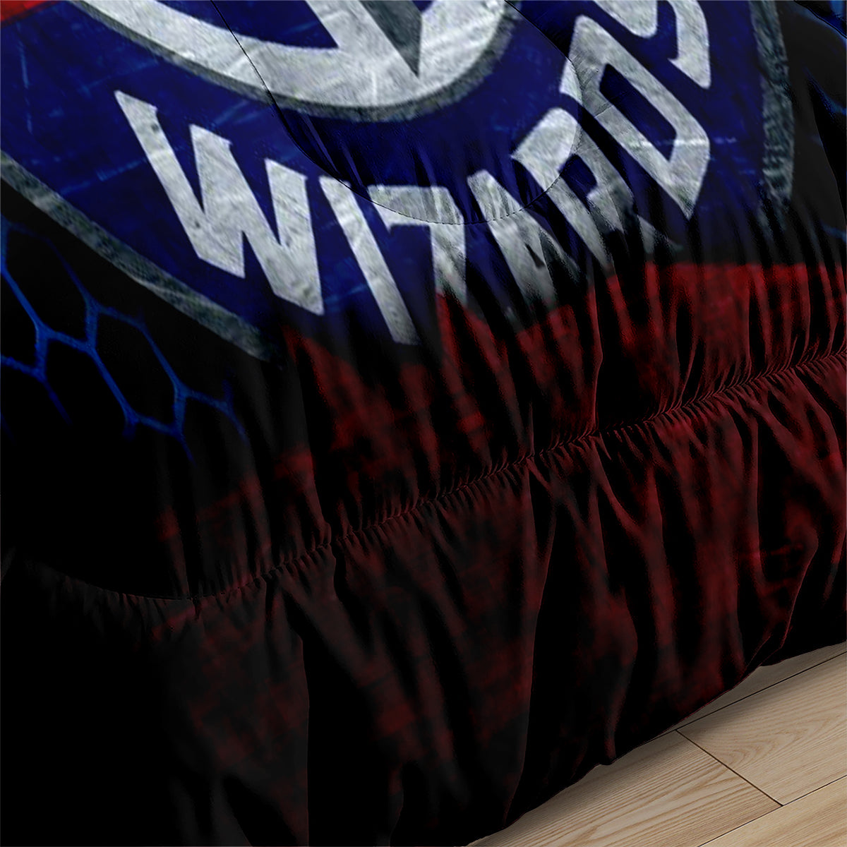 Washington Basketball Wizards Comforter Pillowcases 3PC Sets Blanket All Season Reversible Quilted Duvet