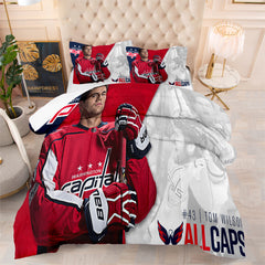 Washington Hockey Capitals Comforter Pillowcases 3PC Sets Blanket All Season Reversible Quilted Duvet