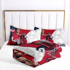 Washington Hockey Capitals Comforter Pillowcases 3PC Sets Blanket All Season Reversible Quilted Duvet