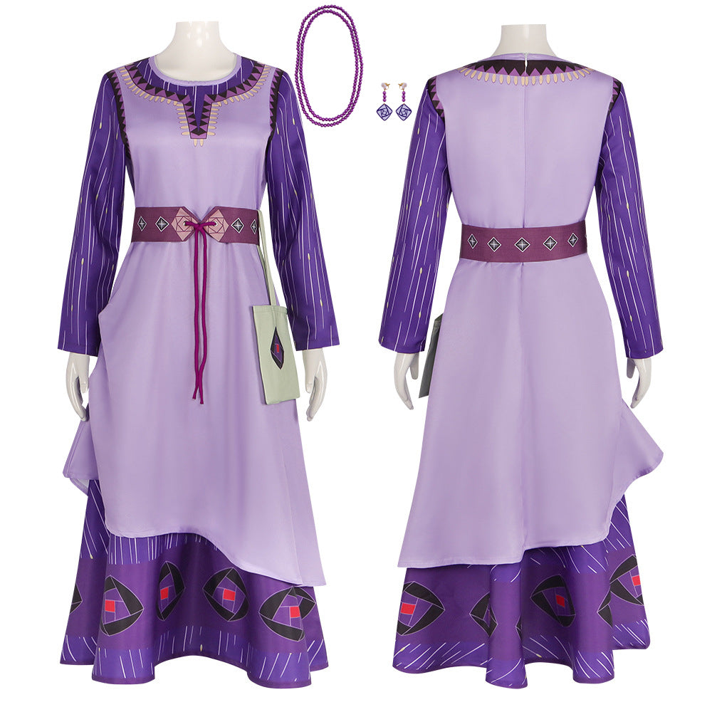 Wish Asha Cosplay Dress Halloween Costume For Kids Adults