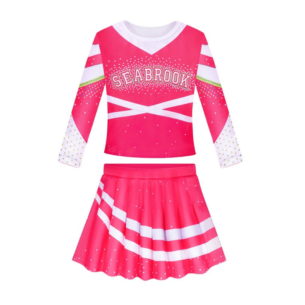 Zombies Out of This World Cheerleader Cosplay Costume for Girls Halloween Fancy Dress