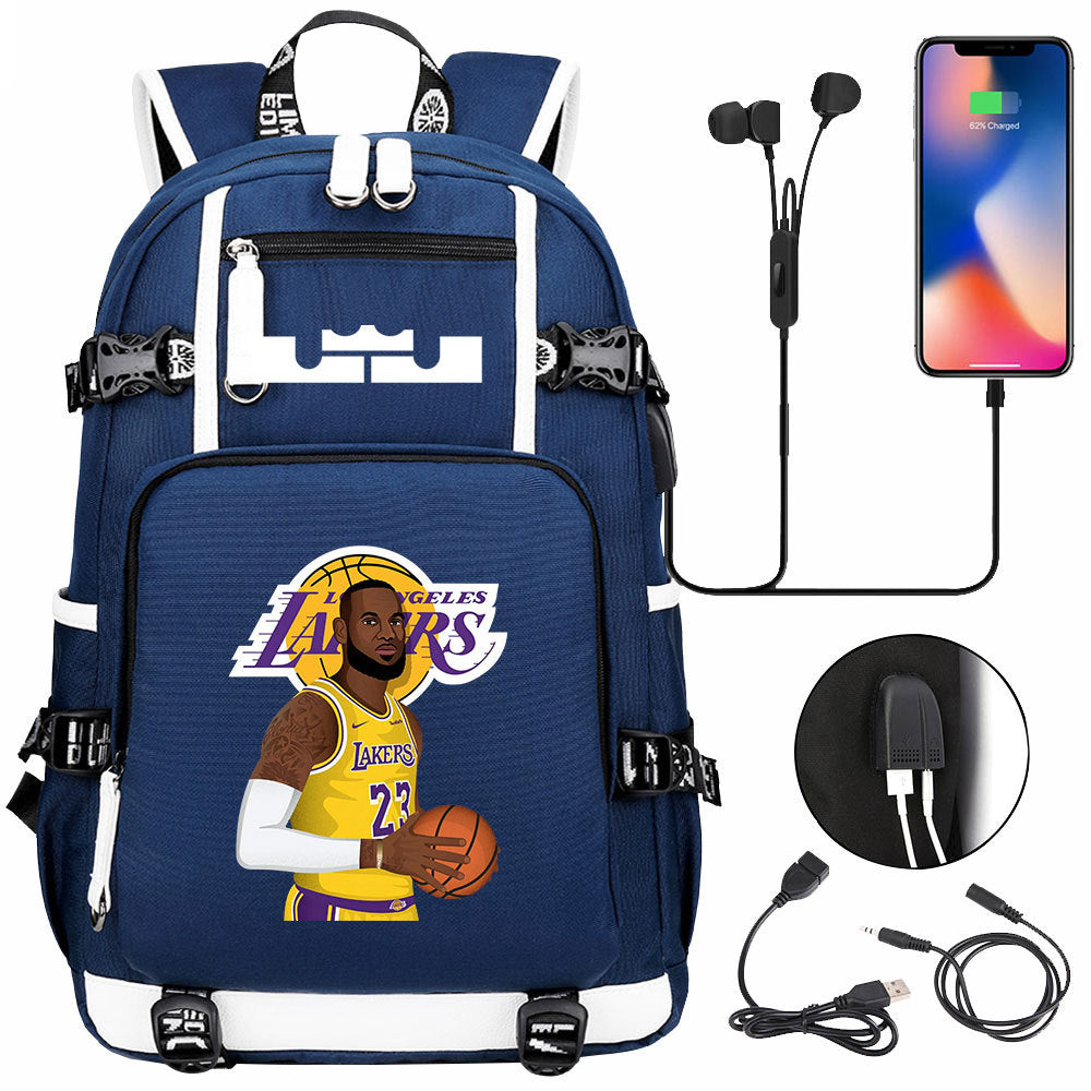 Kobe Black Mamba Curry Bucks Antetokounmpo USB Charging Backpack School Notebook Travel Bags Basketball Bag