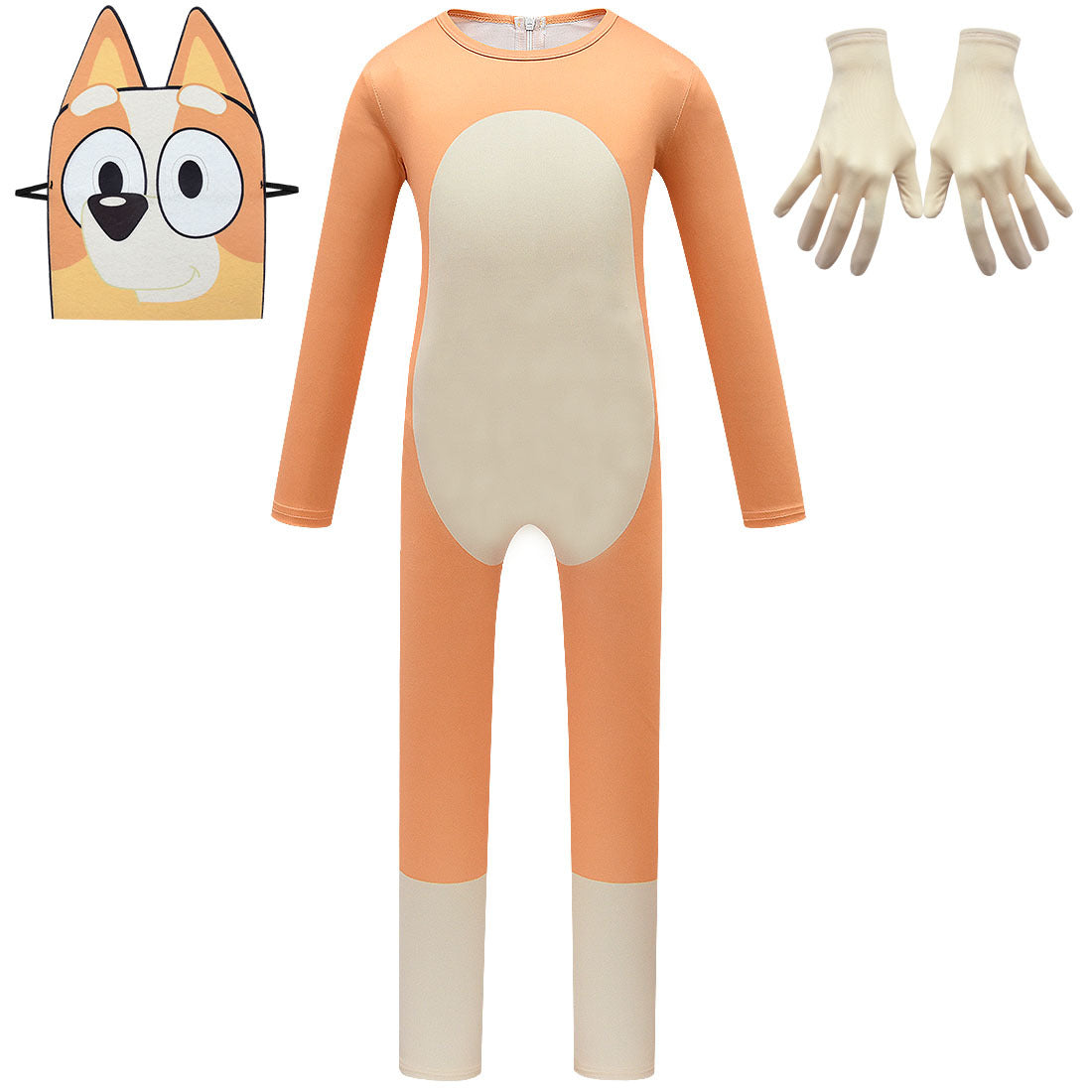 Blue Heeler Bingo Cosplay Costume with Mask Boys Girls Bodysuit Halloween Fancy Jumpsuits