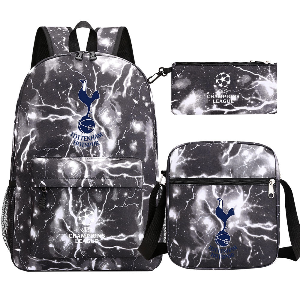 Tottenham Hotspur Football Club Schoolbag Backpack Shoulder Bag Pencil Bag 3pcs set for Kids Students