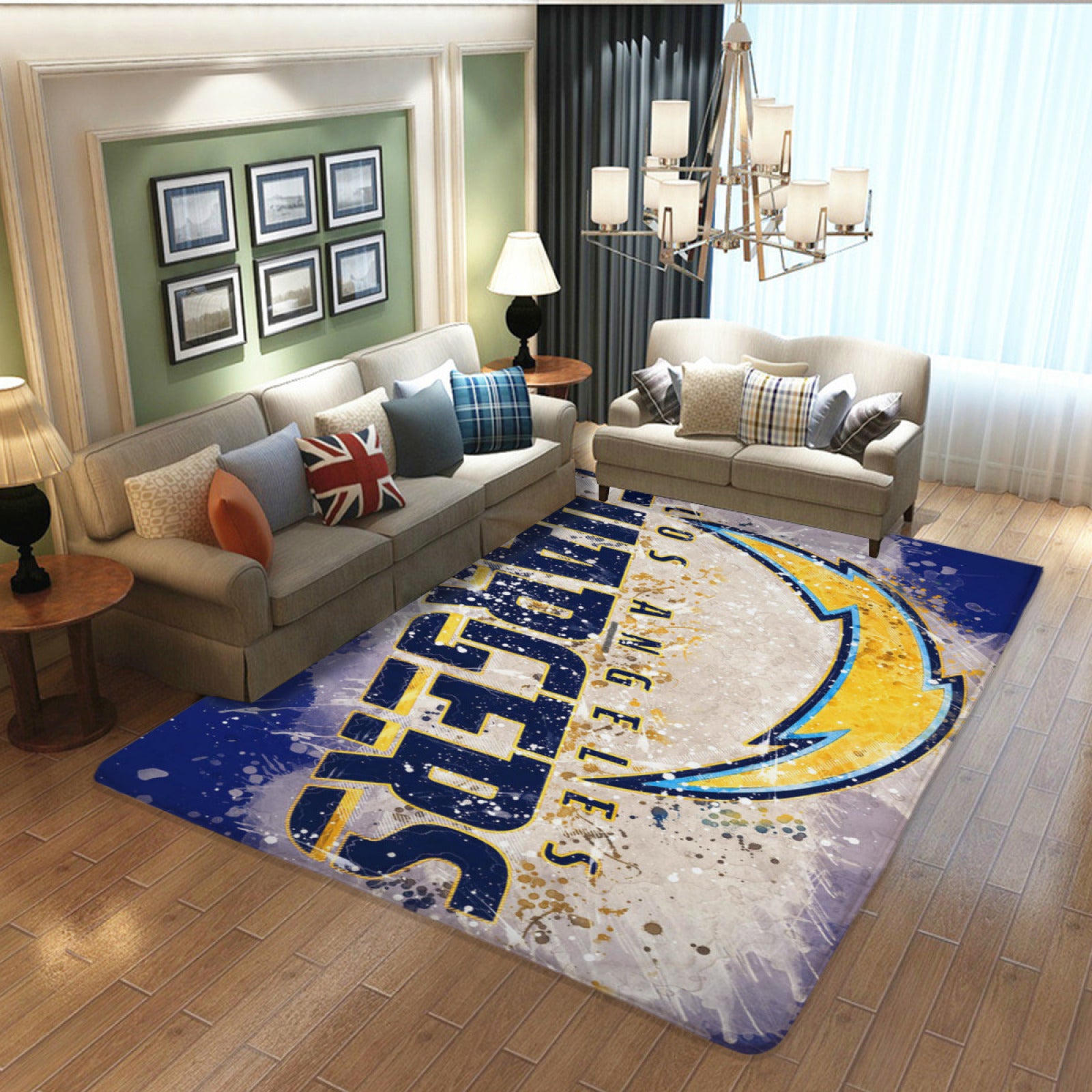 Los Angeles Rugby Chargers Rugs Bedroom Living Room Bathroom Carpet Mats Rug