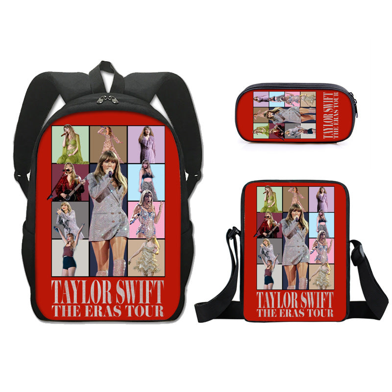 Taylor Swift Backpack Schoolbag Lunch Bag Pencil Bag for Kids Students 3PCS