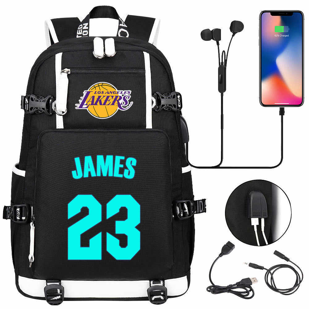 Kobe Black Mamba Curry Bucks Antetokounmpo USB Charging Backpack School Notebook Travel Bags Basketball Bag