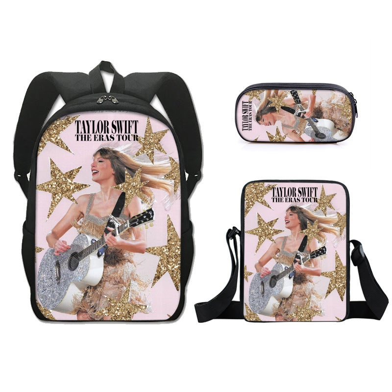 Taylor Swift Backpack Schoolbag Lunch Bag Pencil Bag for Kids Students 3PCS