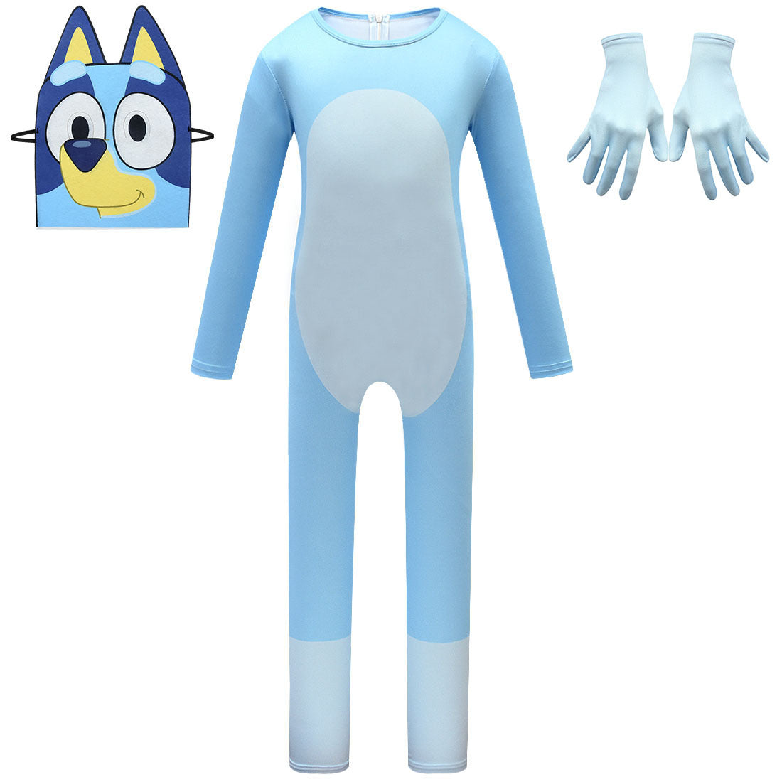 Blue Heeler Bingo Cosplay Costume with Mask Boys Girls Bodysuit Halloween Fancy Jumpsuits