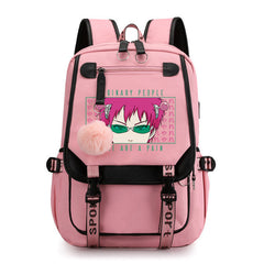 The Disastrous Life Of Saiki Waterproof Backpack School Notebook Travel Bags USB Charging