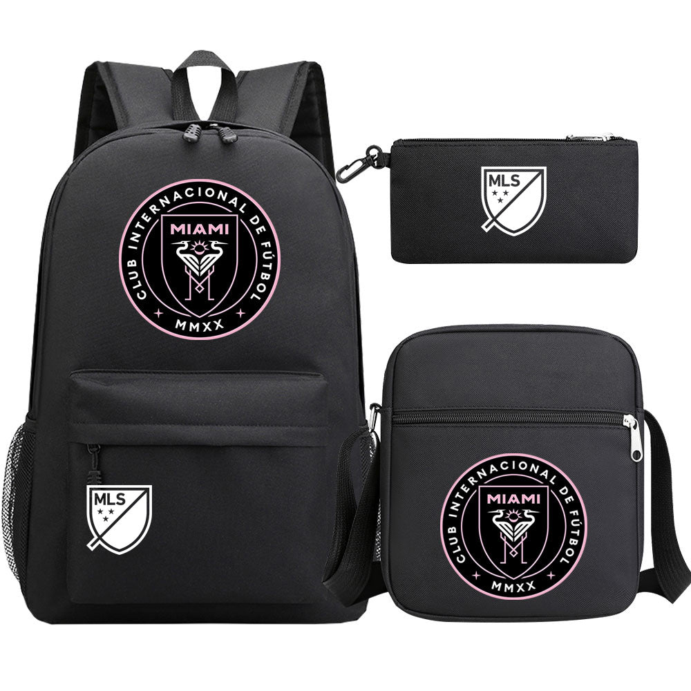 Club Internacional de Soccer Miami   Printed Schoolbag Backpack Shoulder Bag Pencil Bag 3pcs set for Kids Students