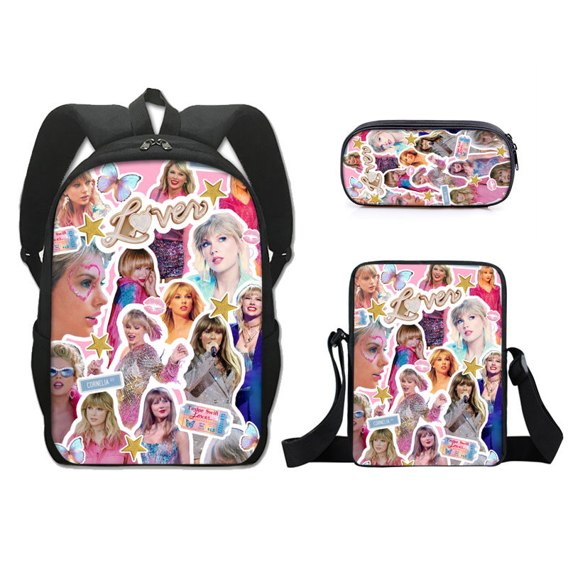 Taylor Swift Backpack Schoolbag Lunch Bag Pencil Bag for Kids Students 3PCS