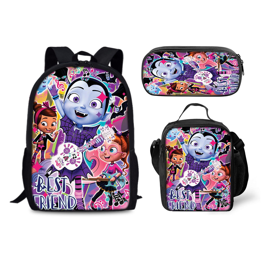 Vampirina Backpack Schoolbag Lunch Bag Pencil Bag for Kids Students 3PCS