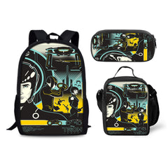 Tron Legacy Backpack Schoolbag Lunch Bag Pencil Bag for Kids Students 3PCS