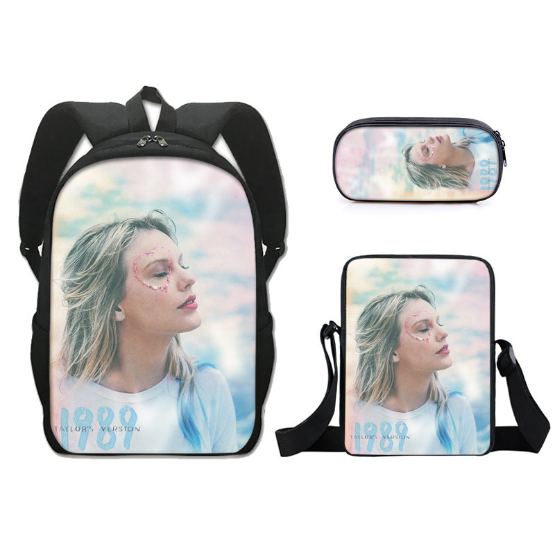 Taylor Swift Backpack Schoolbag Lunch Bag Pencil Bag for Kids Students 3PCS