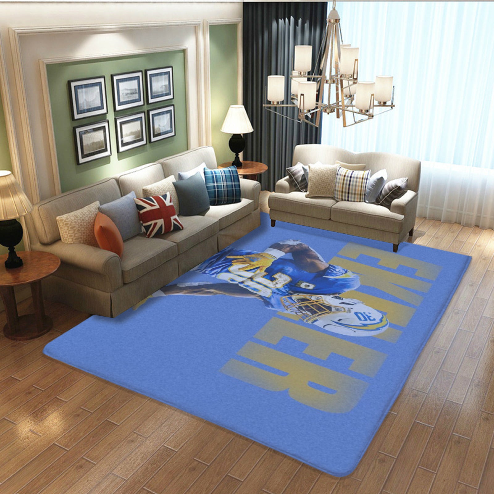 Los Angeles Rugby Chargers Rugs Bedroom Living Room Bathroom Carpet Mats Rug