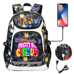 The Amazing Digital Circus USB Charging Backpack School Notebook Travel Bags