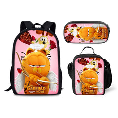 Garfield Backpack Schoolbag Lunch Bag Pencil Bag for Kids Students 3PCS