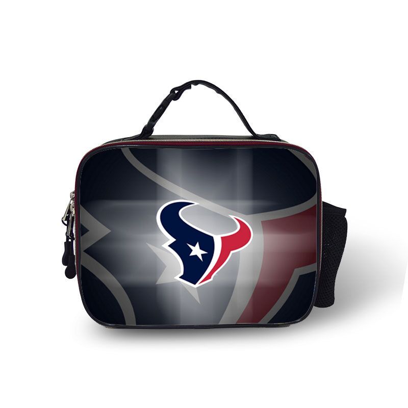 Houston Texans Football Team PU Leather Lunchbox Lunch Tote