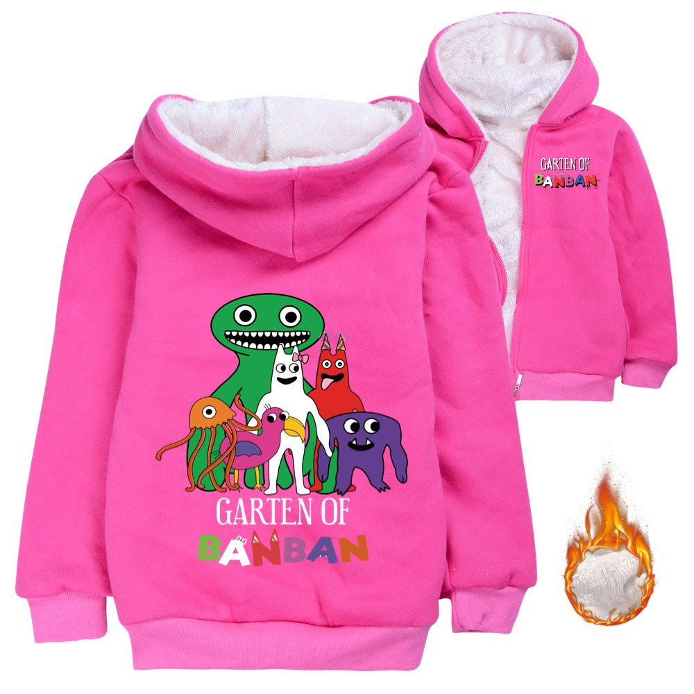 Garten of Banban Sherpa Lined Hoodie Fleece Sweatshirt Full Zip Hooded Jacket for Kids