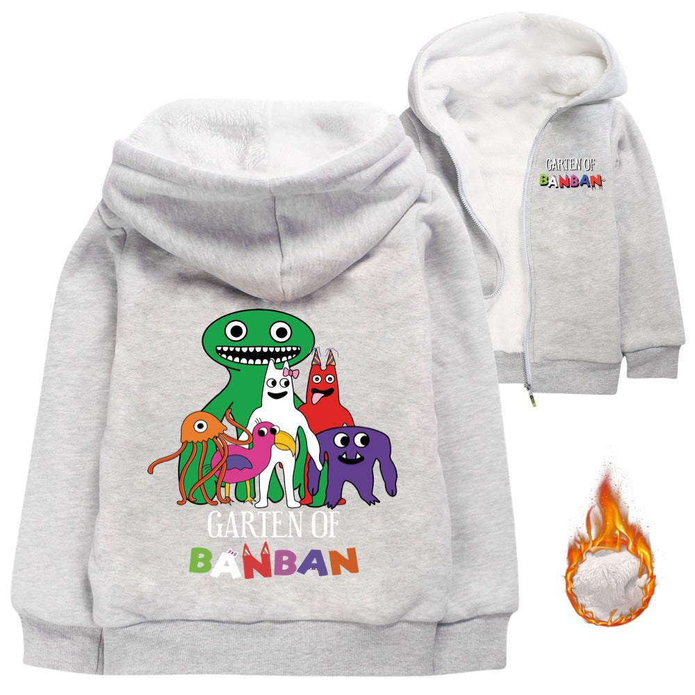 Garten of Banban Sherpa Lined Hoodie Fleece Sweatshirt Full Zip Hooded Jacket for Kids