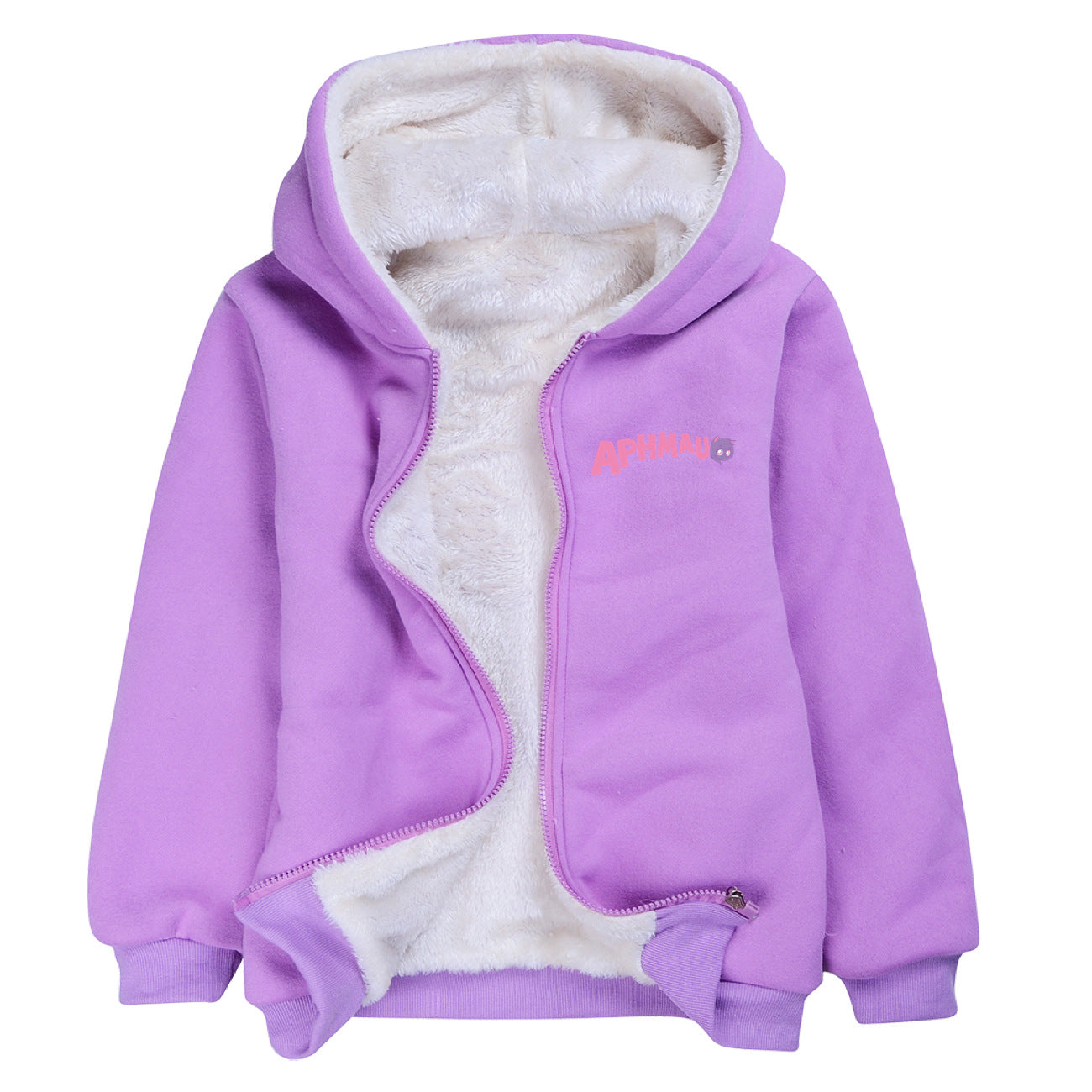 Aphmau Sherpa Lined Hoodie Fleece Sweatshirt Full Zip Hooded Jacket for Kids