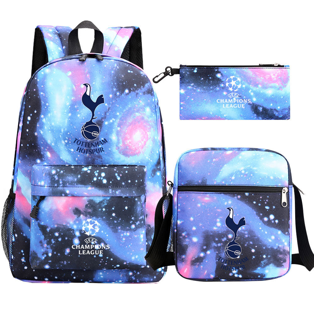 Tottenham Hotspur Football Club Schoolbag Backpack Shoulder Bag Pencil Bag 3pcs set for Kids Students