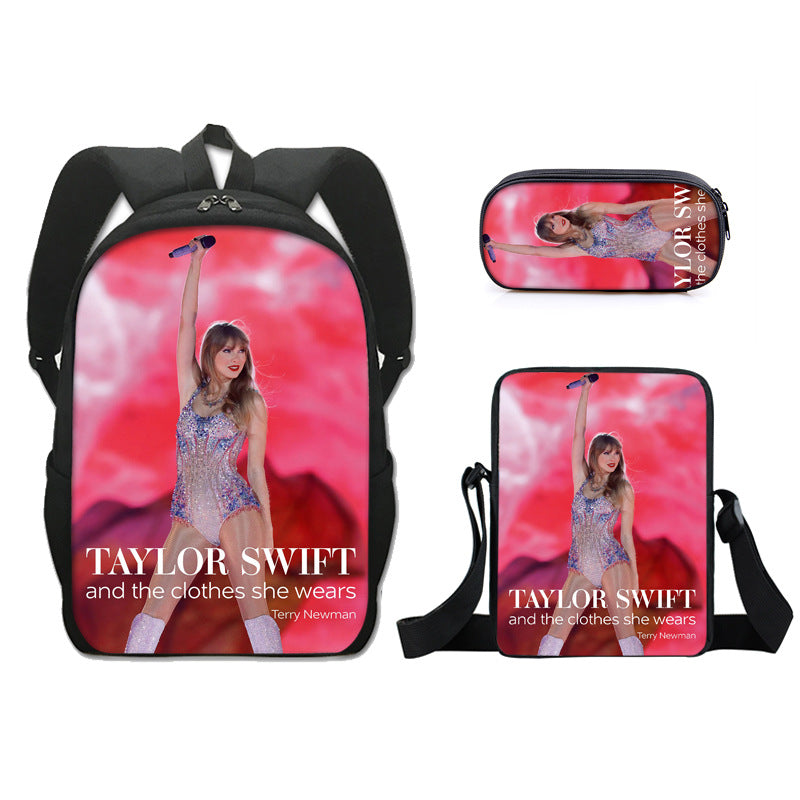 Taylor Swift Backpack Schoolbag Lunch Bag Pencil Bag for Kids Students 3PCS