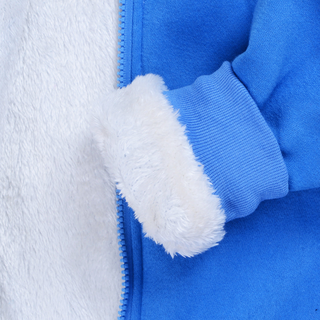 Blue Beetle Sherpa Lined Hoodie Fleece Sweatshirt Full Zip Hooded Jacket for Kids