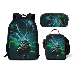 Philadelphia Eagles Football Team Backpack Schoolbag Lunch Bag Pencil Bag for Kids Students 3PCS