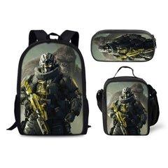 Call of Duty Backpack Schoolbag Lunch Bag Pencil Bag for Kids Students 3PCS