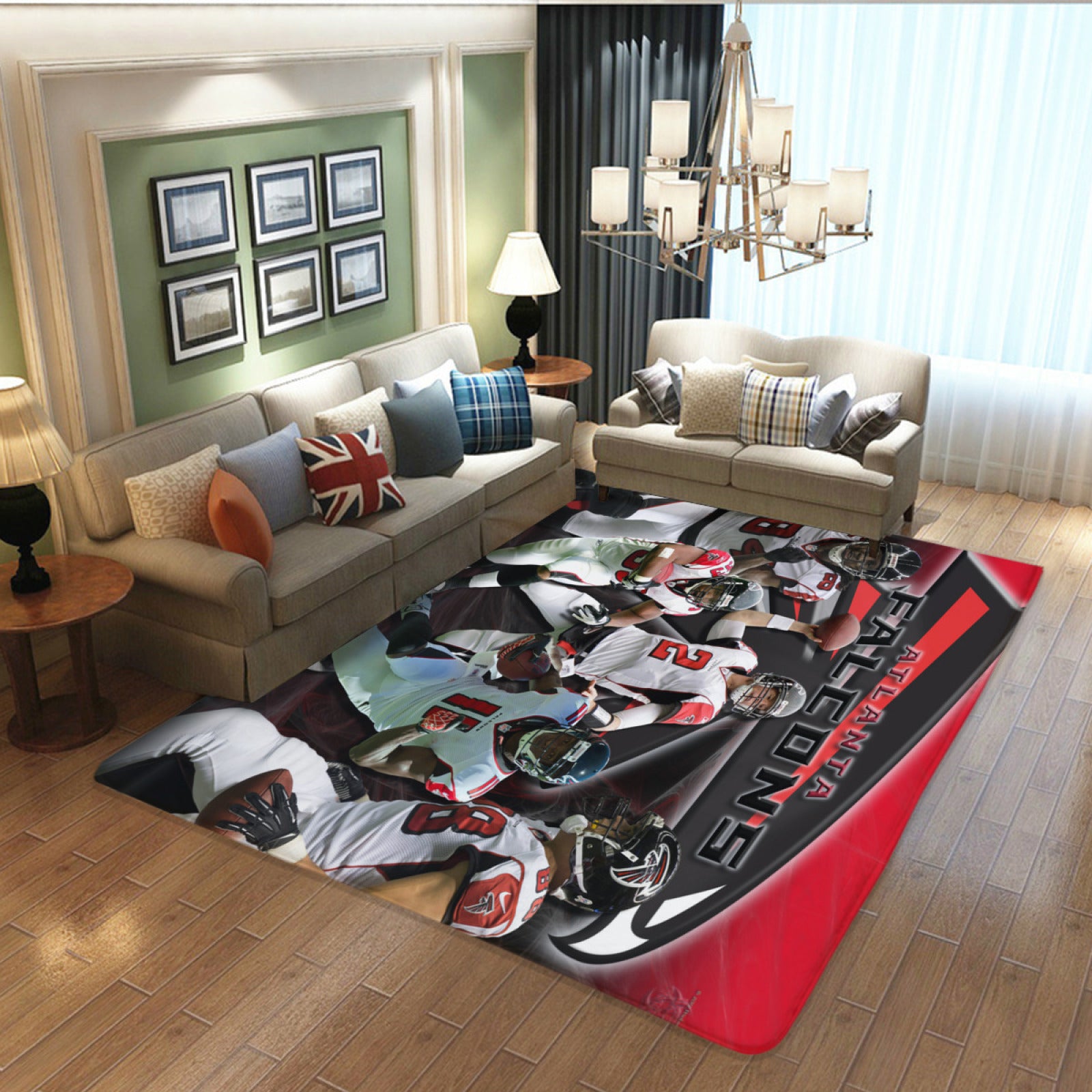 Atlanta Rugby Falcons Rugs Bedroom Living Room Bathroom Carpet Mat Rug