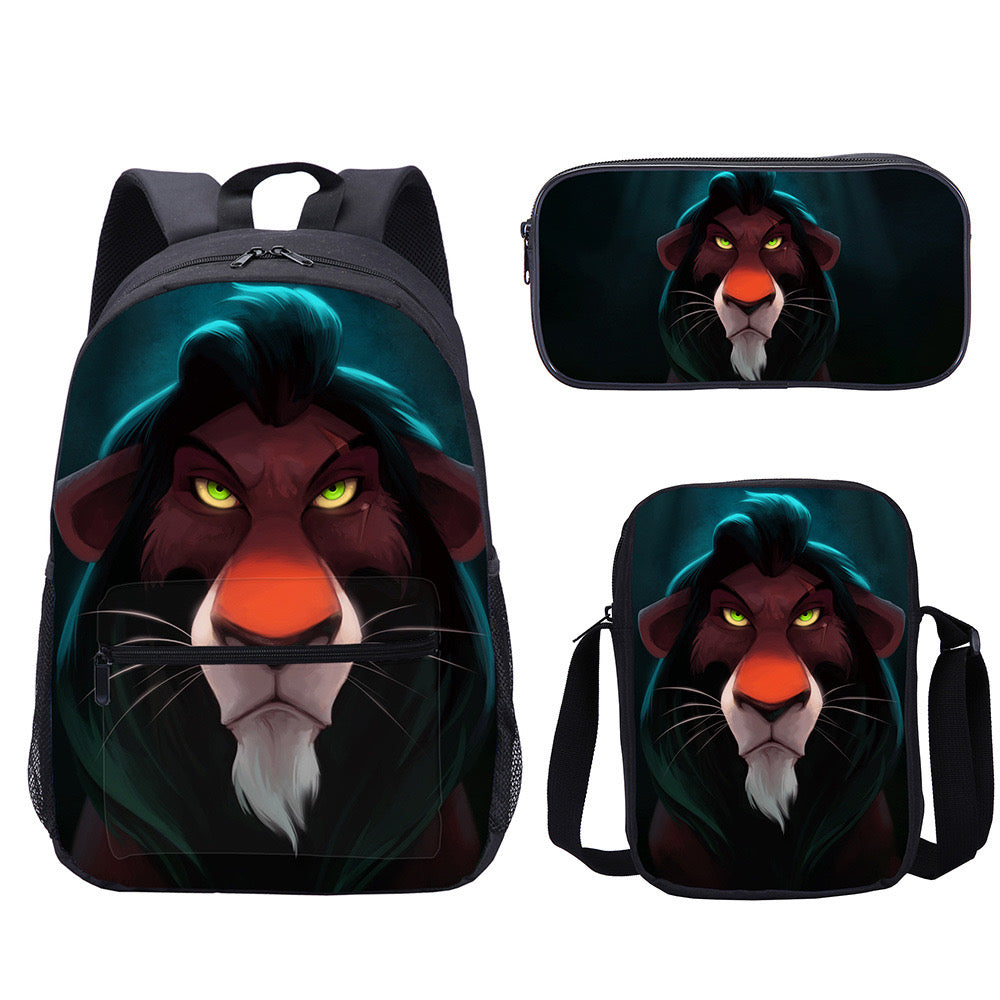 The Lion King Backpack Schoolbag Lunch Bag Pencil Bag for Kids Students 3PCS