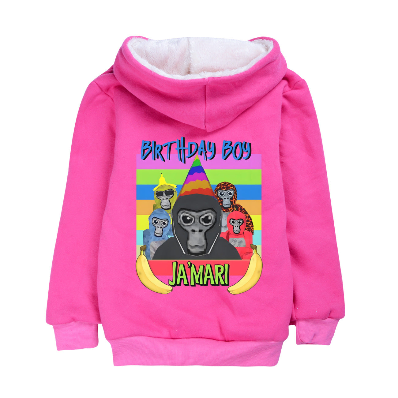 Gorilla Tag Sherpa Lined Hoodie Fleece Sweatshirt Full Zip Hooded Jacket for Kids