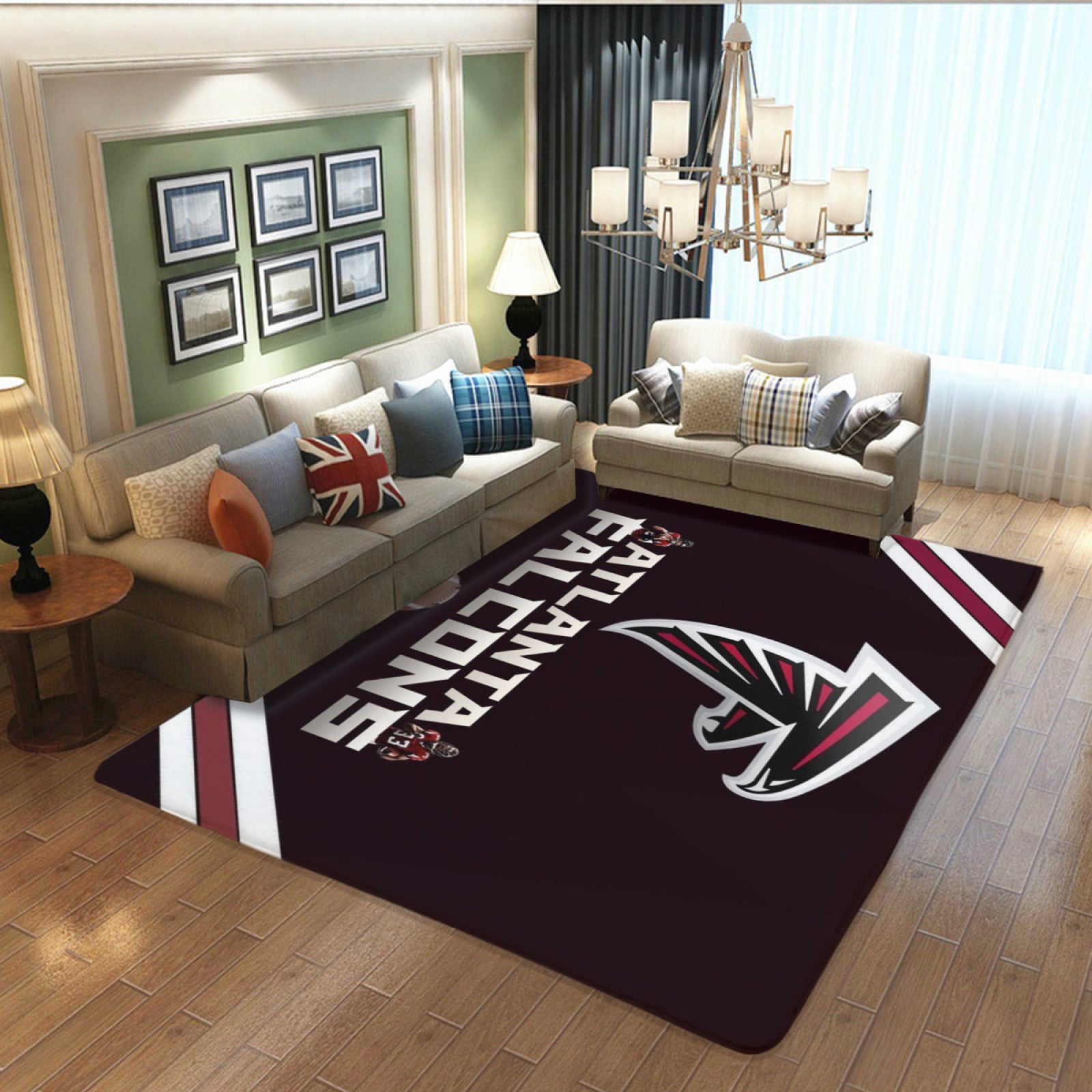 Atlanta Rugby Falcons Rugs Bedroom Living Room Bathroom Carpet Mat Rug