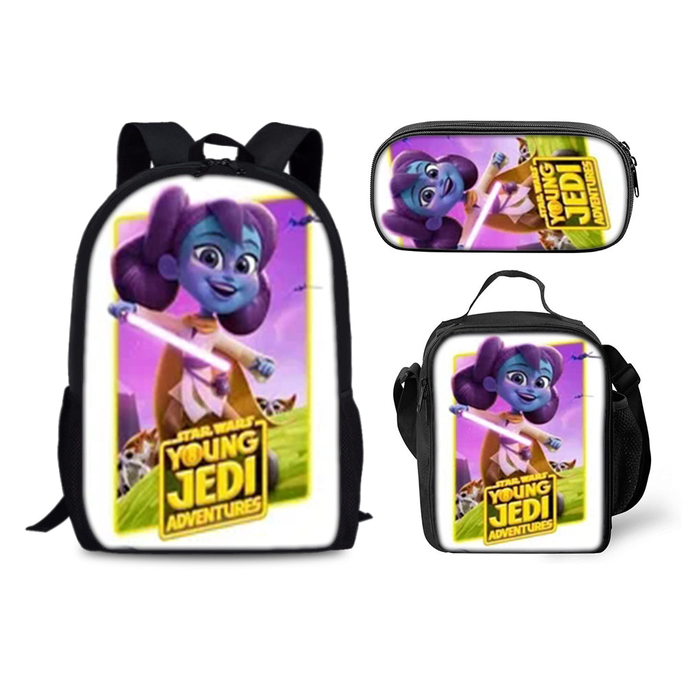 Star Wars Young Jedi Adventures Backpack Schoolbag Lunch Bag Pencil Bag for Kids Students 3PCS