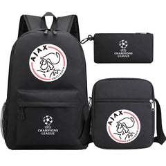 Amsterdamsche Football Club Schoolbag Backpack Shoulder Bag Pencil Bag 3pcs set for Kids Students