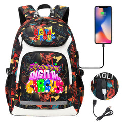 The Amazing Digital Circus USB Charging Backpack School Notebook Travel Bags