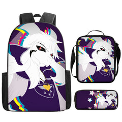 Undertale Full Printed Backpack Schoolbag Travel Notebook Bag Lunch Bag Pencil Bag for Kids Students 3PCS
