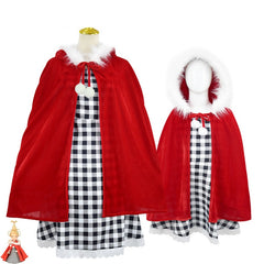 How the Grinch Stole Christmas Cindy Dress Halloween Cosplay Costume Full Set