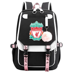Liverpool Football Club Waterproof Backpack School Notebook Travel Bags USB Charging
