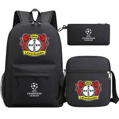 Bayer 04 Leverkusen Football Club Schoolbag Backpack Shoulder Bag Pencil Bag 3pcs set for Kids Students